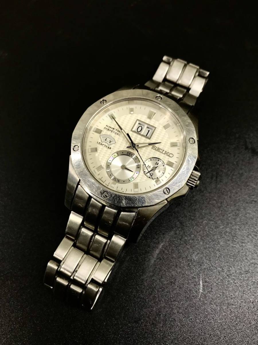 SEIKO キネティック パーペチュアルカレンダー 7D46-0AA0 のれる